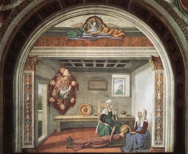 Domenicho Ghirlandaio Tod der Hl.Fina Spain oil painting art
